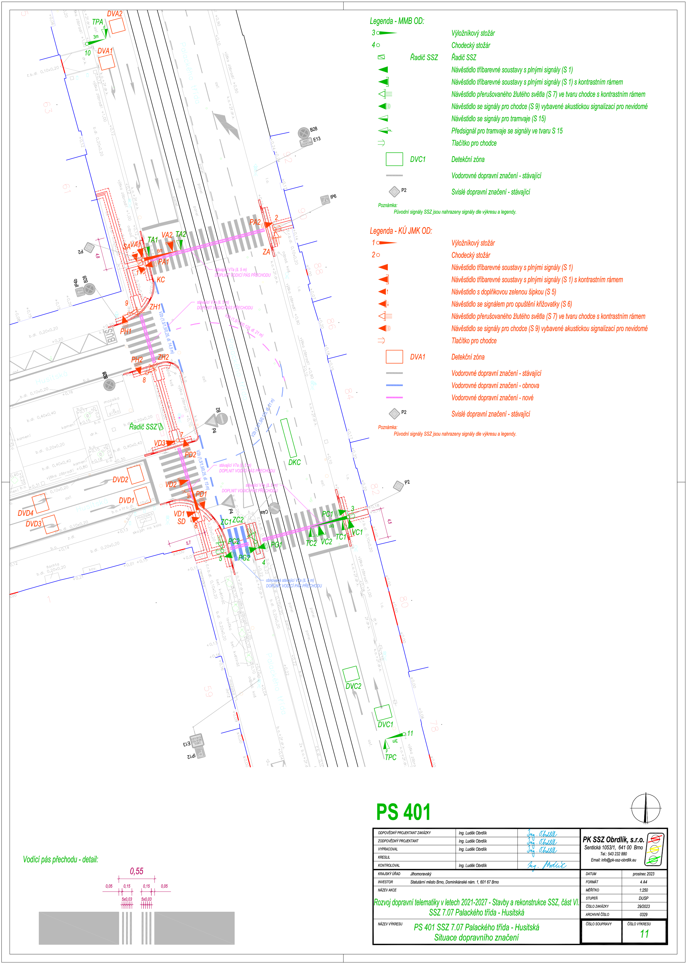 Výkres SSZ 7.07 Palackého třída – Husitská