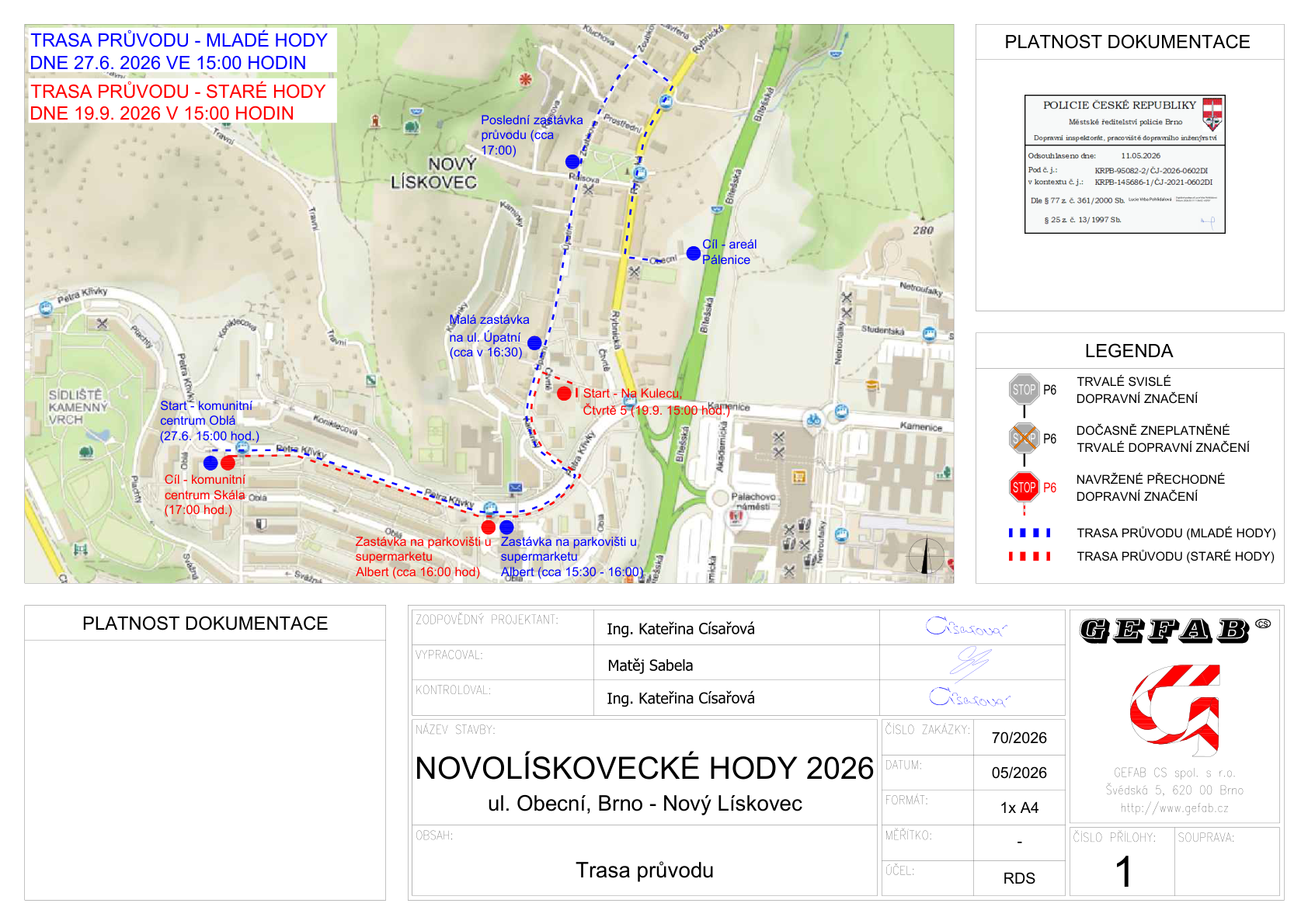 Trasa průvodu Novolískoveckých hodů 2026